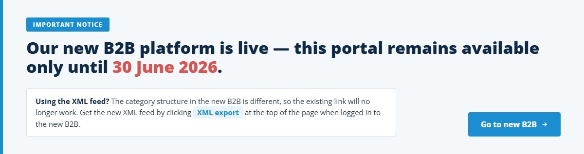 Animacija OUR NEW B2B PORTAL