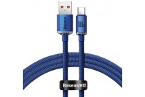 Cable BASEUS Crystal Shine Series Type-A/Type-C, 20V/5A / 100W / FC / 1,2m (blue) podrobno